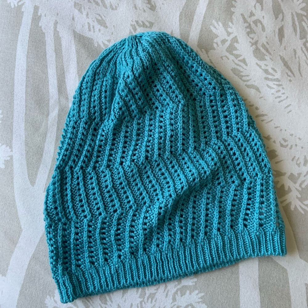 Lightweight Blue Knit Beanie